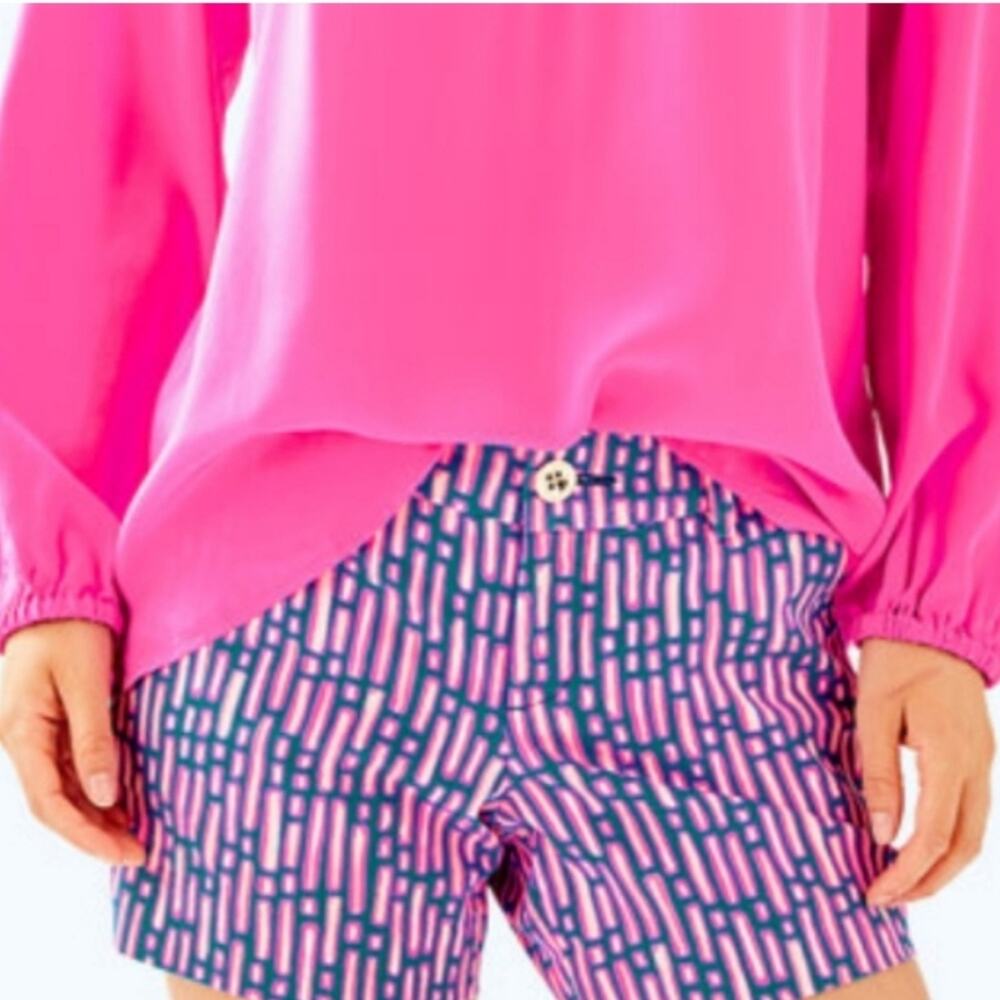 Lilly Pulitzer 5" Callahan Shorts In Mandavilla Pink Slathouse Stripe